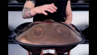 B HLURU Level B Upgrade Bronze Kurd Scale D Minor 22 Inch 9 10 Notes Nitride Steel Handpan Drum, Ava