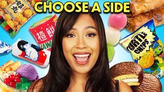 Choose A Side: Iconic Asian Snack Battle! (F. Santi From Food Theorists!)