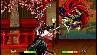 Samurai Shodown III: Ukyo playthrough lvl-8 bust 【60fps】