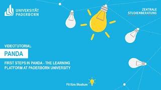 First steps in PANDA - the learning platform at Paderborn University