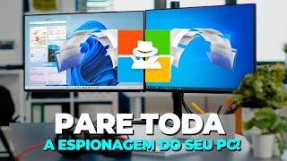 COMO BLOQUEAR TODA a ESPIONAGEM feita no seu PC Windows com APENAS UM COMANDO SURREAL!