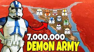 Can Every CLONE LEGION Hold ISLAND BRIDGE FORTRESS vs 7,000,000 DEMONS?! - UEBS 2: Star Wars Mod