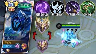 HELCURT GLOBAL TUTORIAL TO RANK UP FASTER ( HELCURT NEW BEST DAMAGE BUILD ) MLBB
