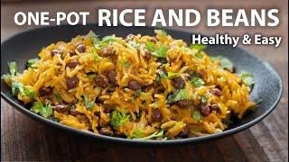 One Pot RICE AND BEANS Recipe - Easy Vegetarian and Vegan Meals