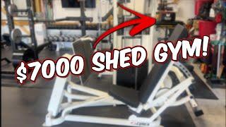 $7000 Shed Home Gym Tour | Cybex, Hammer Strength, Rogue, Rep Fitness!