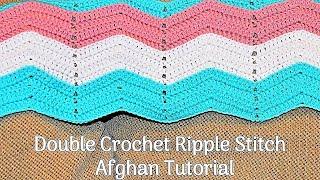 Crochet Ripple Stitch Afghan Tutorial | DIY Crochet Blanket