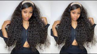 30 Inches Water Wave Hair! HEADBAND WIG! Easiest Wig Install Ever | ft Asteria Hair