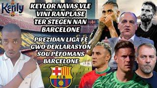 Keylor Navas Vle Ranplase Ter Stegen nan Barcelone|| Tebas Fè Gwo Deklarasyon sou Barcelone| Raphina