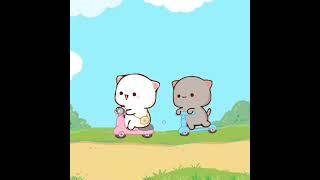 Love story of Peach and Goma #peachcat #mitaocat #mochipeachcat