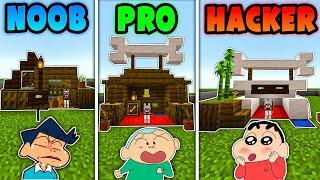 Minecraft Dog house build challenge  | Shinchan vs masao vs kazama  | Shinchan minecraft | funny