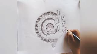 Mandala Art (peacock drawing)