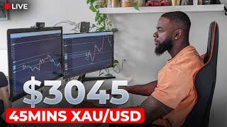 LIVE TRADING XAU/USD: $3045 In 45mins Using Market Structure