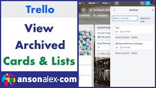 Trello - How to View Archived Cards and Lists