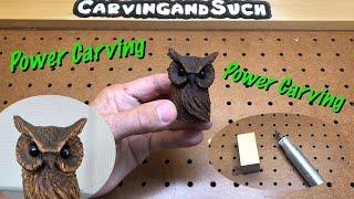 Owl Head Power Carving Kutzall-Foerdom-Dremel