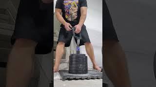 Crushing Grip Training - 160lb One-Arm Deadlifts with a 2.4" Rotating Handle (Rolling Thunder Clone)