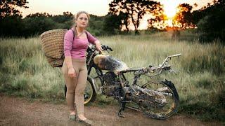 Timelapse: Genius girl spent 5 days repairing and restoring the entire burned JAWA motorbike