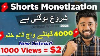 YouTube Shorts Monetization Update 2023 - New YPP Terms Full Details by Kashif Majeed