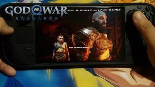 God of War Ragnarök Best Graphic Settings Gameplay on Steam Deck OLED