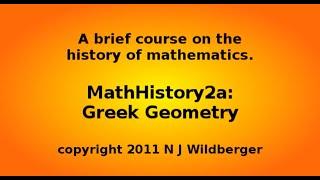 Greek geometry (a) | Math History | NJ Wildberger