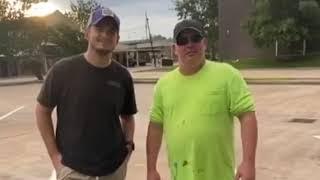 Justin with forever self-employed visits our crew