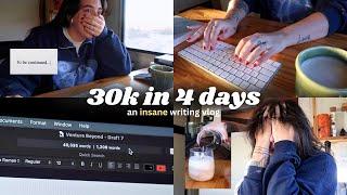 writing vlog 🪞 *30k in 4 days, a productive and chaotic writing challenge*