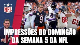 BENGALS, BILLS E 49ERS LAMENTAM, FESTA DOS GIANTS, E MAIS: O INCRÍVEL DOMINGO DA SEMANA 5 DA NFL