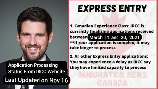 Latest status of applications in process for Canada Immigration updated on Nov 16, 2021 by #IRCC