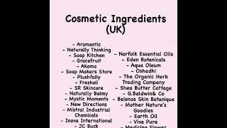 Suppliers list to start your skincare |haircare line in UK