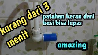 kurang dari 3 menit membuka sisa keran besi yang patah di dalam | cara membuka keran yang patah