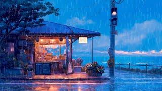 Raining In Beach Coffee Shop ️ Rain Lofi Songs To Listen To Relax Your Mind ️ Pluviophile Lofi