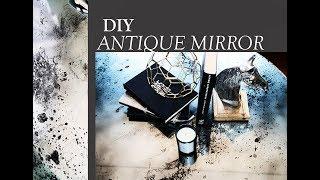 DIY Mercury Glass | Antiqued Mirror | Upcycled Coffee Table | Mid-Century Modern