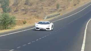 Lamborghini Aventador at Mumbai - Nashik Highway (Kasara Ghat)