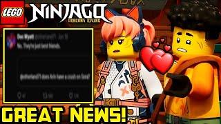 Ninjago Writer Talks Arin/Sora Romance...  Ninjago Dragons Rising Season 2 News!