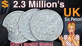 To 3 Ultra UK Six pence Rare Six pence coins worth up millions of dollars! Pence worth money!