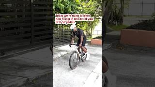 How To Clip In/Out of SPD-SL pedals #cycling #roadcycling #cyclinglife #cyclingbenefits