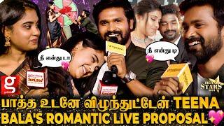 Teena Accepts Bala's Proposal  Black Saree-ல தாக்குற தேவதை Most Romantic Moment on Stage 🫠Innocent