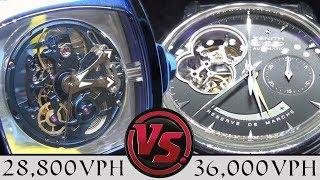 36,000vph VS 28,800vph Watch Movements | Zenith El Primero 4021 Compared to ETA 2824