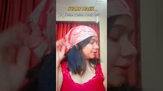 Scarf hack for uneven frizzy hair for the roots#scarfhack #lalpari #scarf #hairtips #hairlook