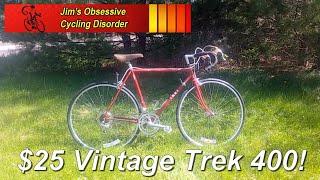 1984 Trek 400 Road Bike Review - Vintage Steel Road Bike For $25!