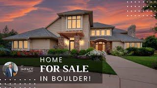 Custom-built Home for Sale in Boulder, Colorado!