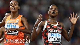 Kipyegon vs. Hassan SPRINT FINISH decides historic World Championship women's 5K | NBC Sports