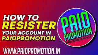 How To Resister In Paidpromotion | Cheaptest And Fastest Smm Panel | #1 Telegram Service Provider