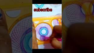 simple spirograph colourful design 43 satisfyingart #shorts#youtubeshorts