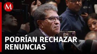 Ricardo Monreal advierte que el Senado podría rechazar las renuncias de ministros de la SCJN