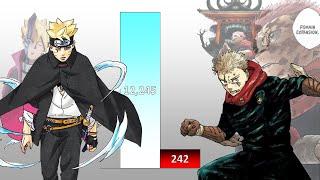 Boruto VS Yuji Itadori POWER LEVELS Over The Years (All Forms)