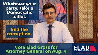 Take a Democratic Ballot, Vote Elad for Attorney General