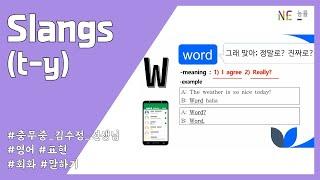 [영어] Slangs (T~Y) (최신 슬랭 정리 6편)