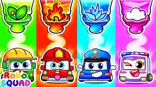 Four Elements Bottle Milk  Earth, Fire, Water, Air Song | Nursery Rhymes | RoboSquad Kids Songs