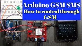 How to control LED light  through GSM SIM900a