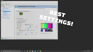 Best Nvidia Control Panel Color Settings!